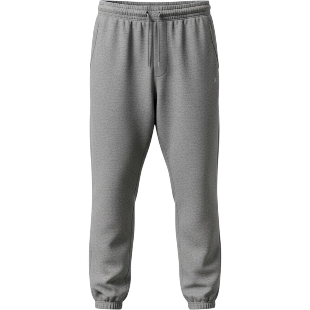Hurley Mens Jogger Sweatpants Heather Gray Elastic Waist Logo Size L